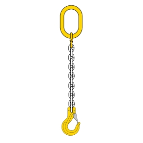Lyftkätting 1-part 5,3 ton, 3 m, lastkrok-gaffel, klass 8, 13 mm