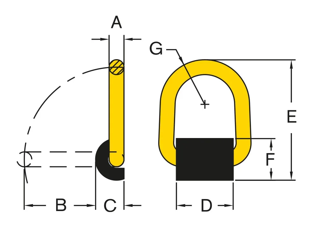 D-ring, svetsbar 3 ton, klass 8 - Bild 2