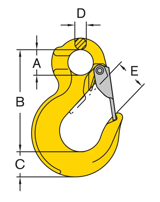 Lastkrok med spärr, 3,15 ton, 10 mm, klass 8 - Bild 2