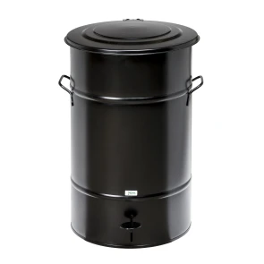 Avfallstunna 70 liter, fotpedal, svart