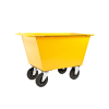 Avfallsvagn 400 L, med lyftöglor, 200 mm gummihjul
