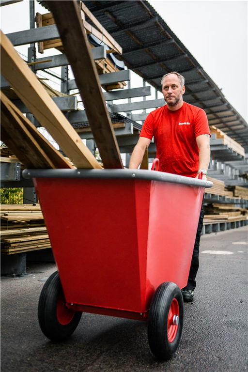 Avfallsvagn 400 L, 1310x720x1000 mm, 600 kg, punkteringsfri - Bild 2