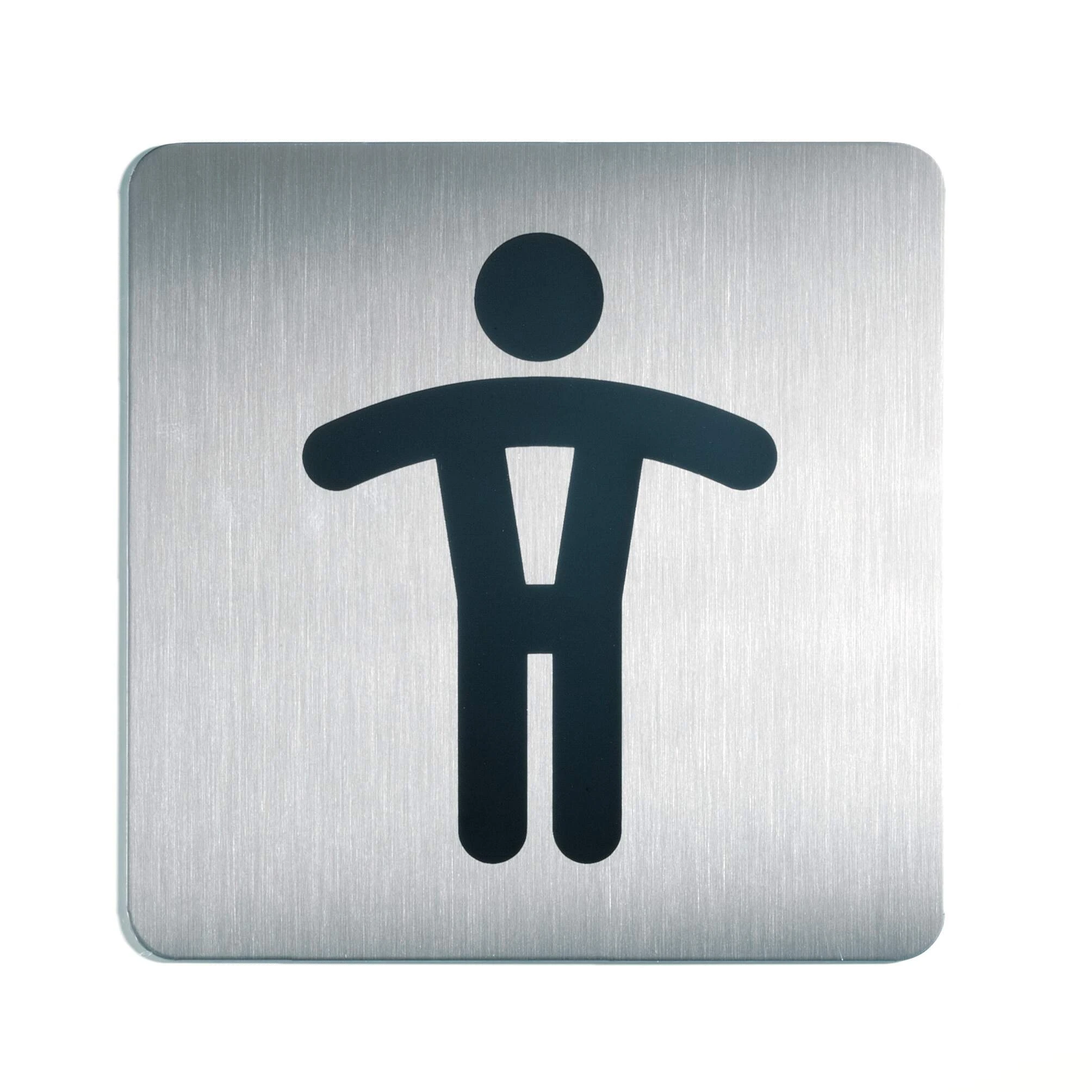 Fyrkantig symbolskylt WC herr