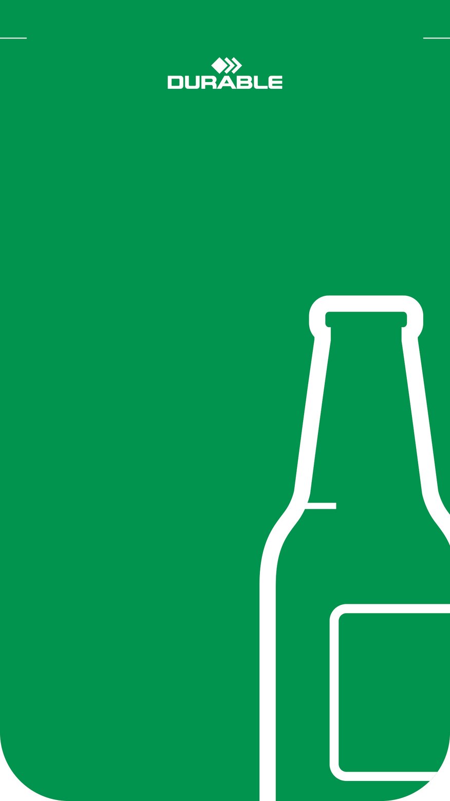 Återvinningskärl DURASORT® 55L glas, metall, grön - Bild 13