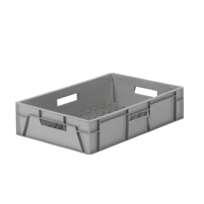 Plastback 26L, 600x400x145mm, perforerad botten, livsmedelsgodkänd, röd
