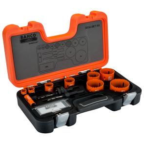 Bahco Sandflex® bimetallhålsågssats för metall och träskivor 16 mm-64 mm, 12 st