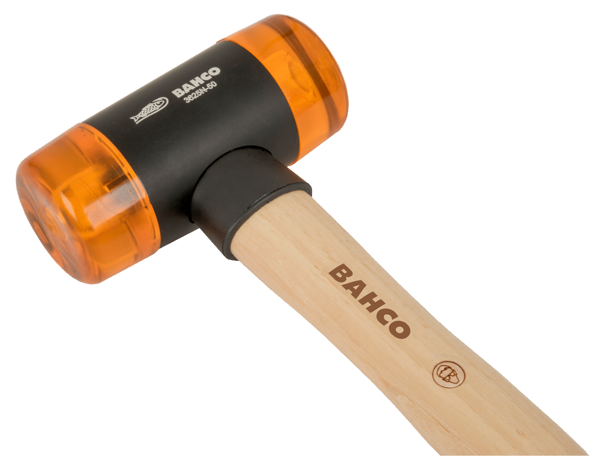 Hammare Bahco för slagkänsliga material, slagyta av plast, träskaft - 920 g - Bild 2