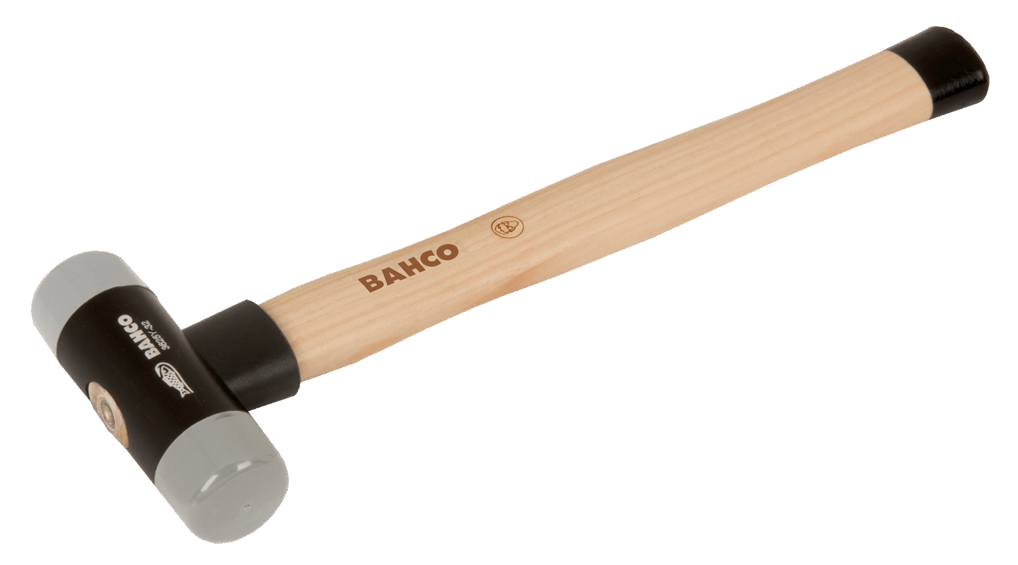 Bahco Hammare för krävande arbeten, slagyta av plast, träskaft - 885 g