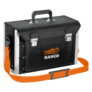 Bahco Verktygsväska i läder, öppningsbar front, 440x195x290mm